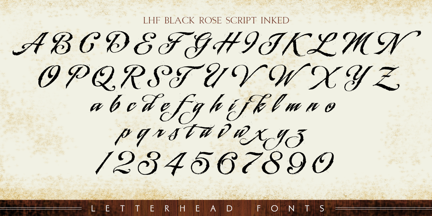 Ejemplo de fuente LHF Black Rose Script #4